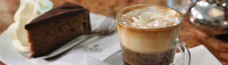 Coffee and Sachertorte in a Vienna coffee house