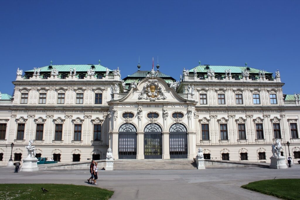 Exterior view of the Upper Belvedere palace in Vienna, Austria