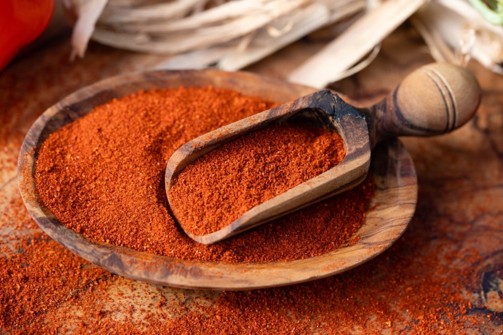 Bright red paprika spice commonly used in Hungarian cuisine