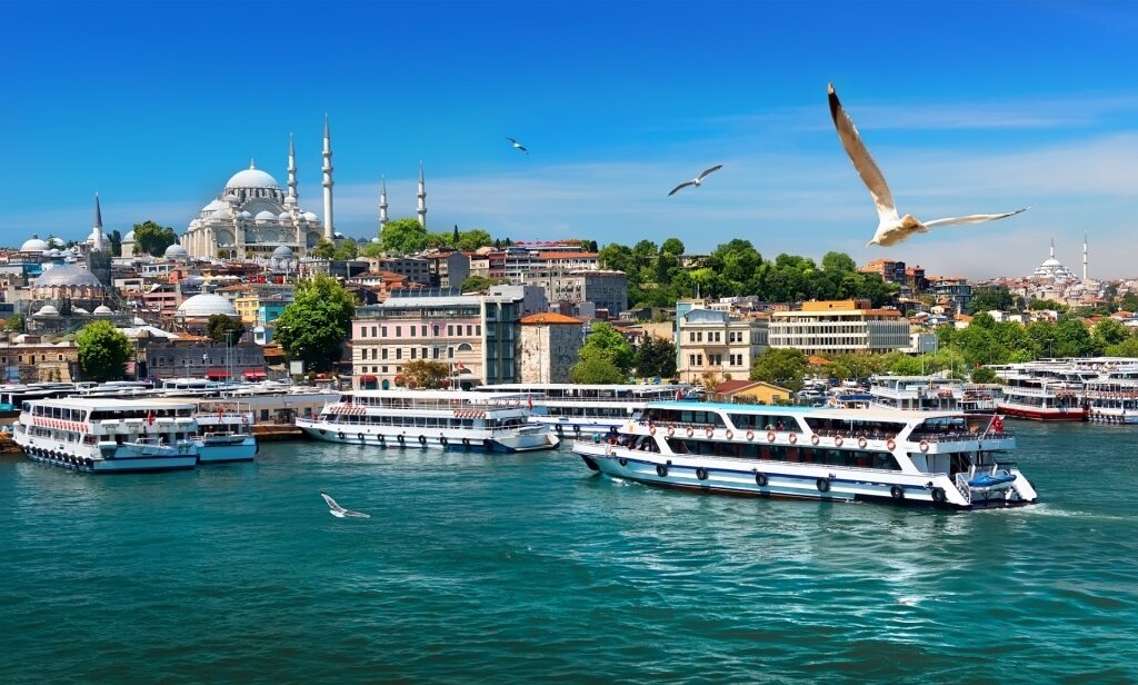 Golden Horn waterway dividing Istanbul’s historic districts