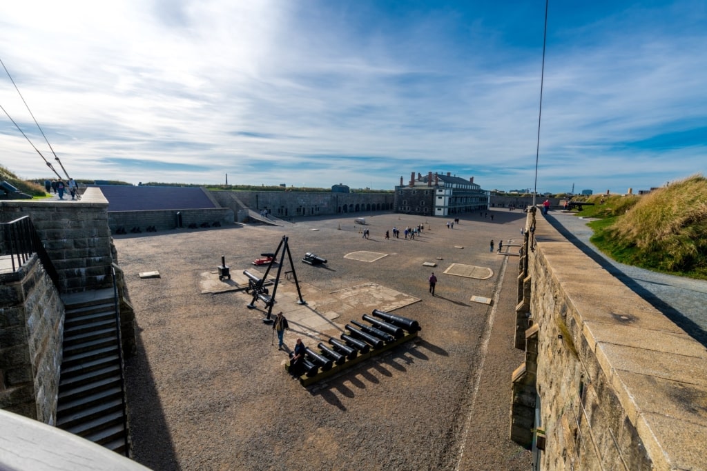 Halifax Citadel National Historic Site with stone walls and cannons
