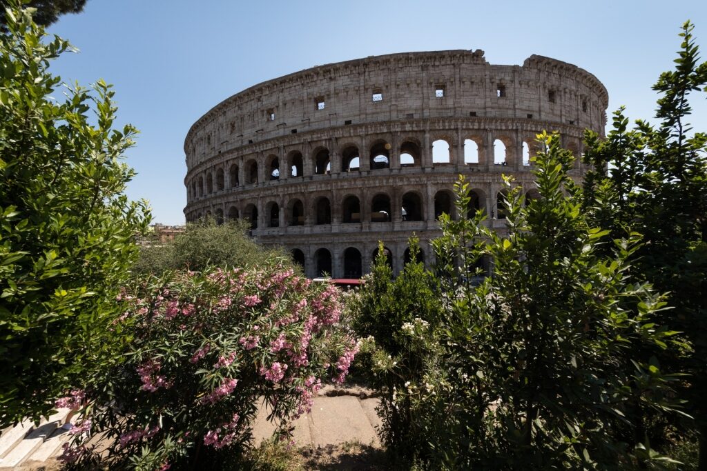 Colosseum amphitheater in Rome, famous historic landmark