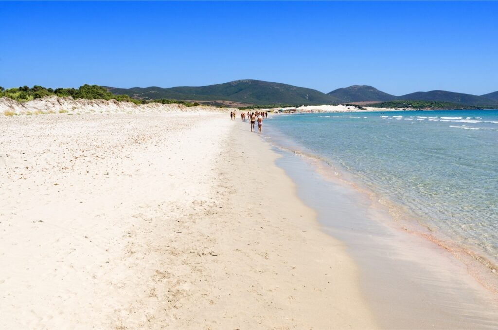 White sands of Spiaggia di Porto Pino