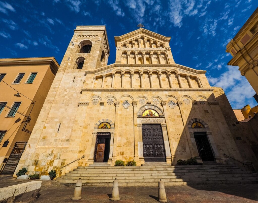 Pretty exterior of Cathedral of Santa Maria di Castello, Cagliari