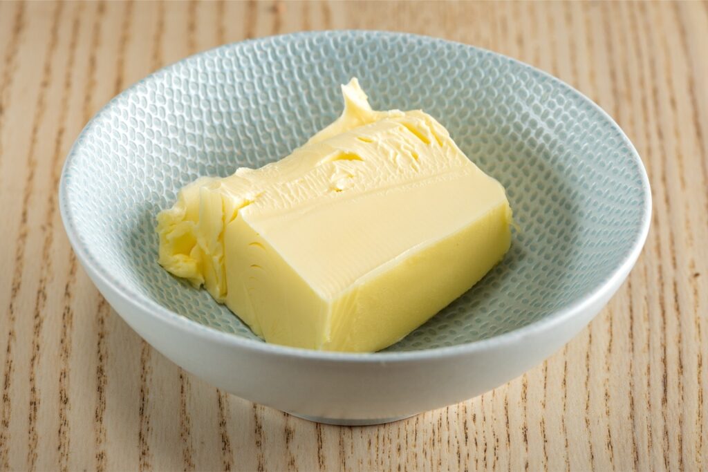 Irish butter in a bowl