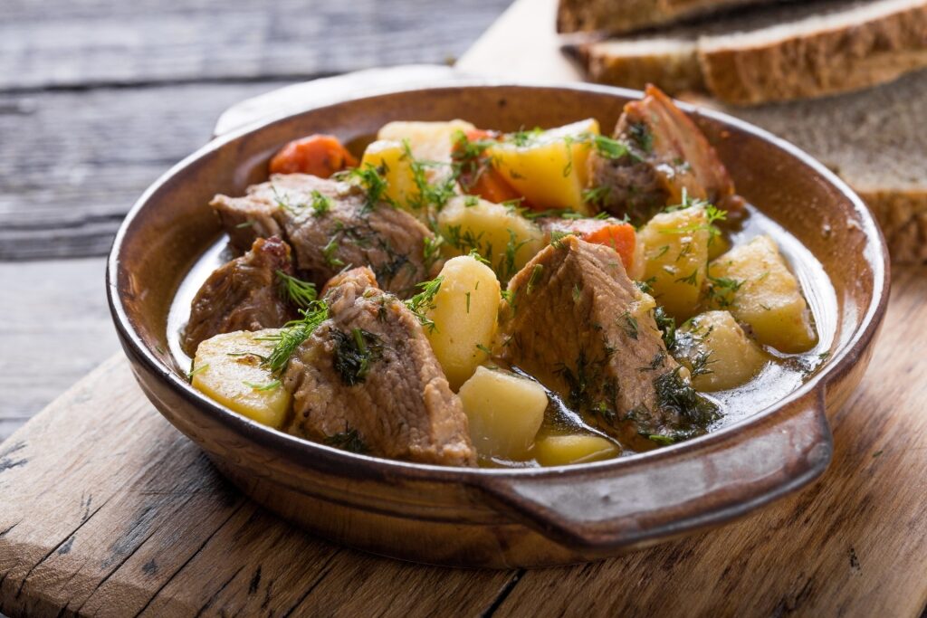 Bowl of hearty Irish stew
