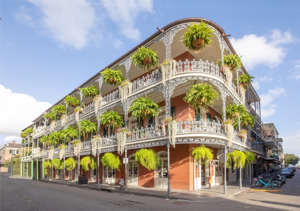 Street view of the French Quarter in New Orleans