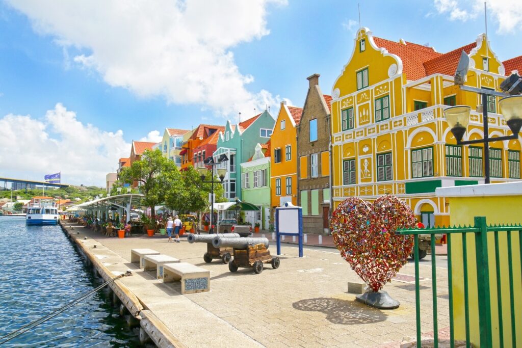 Promenade in Handelskade with colorful buildings