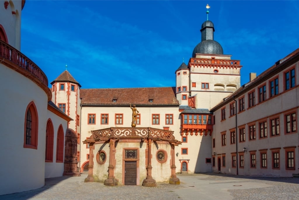 View of Marienberg Fortress from its inner courtyard in Würzburg, Germany