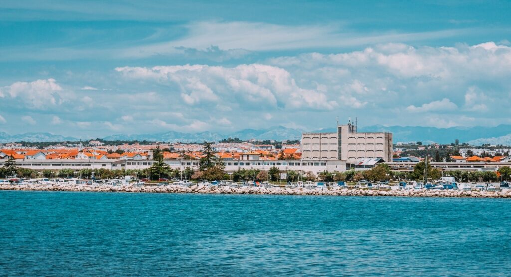 Panoramic view of Punta Bajlo Beach in Zadar, Croatia