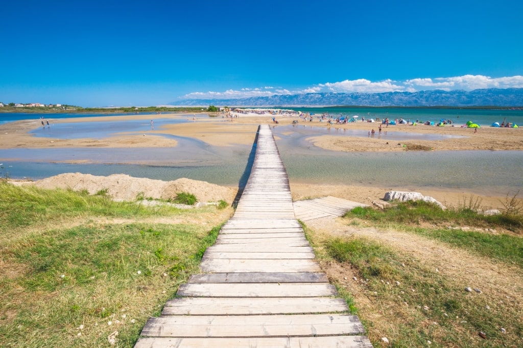 Queen’s Beach in Nin, one of the best Zadar beaches