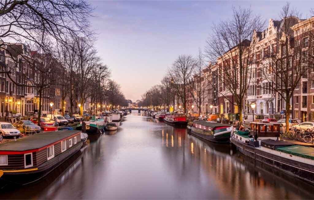 Amsterdam in December - canal view