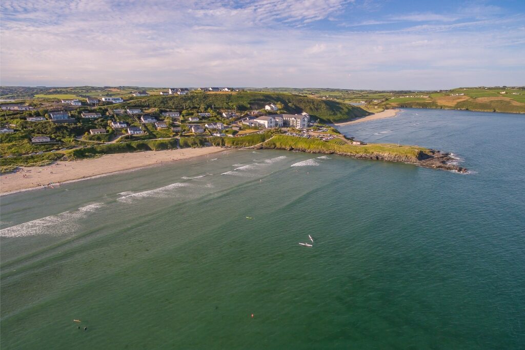 Coastal aerial view of Inchydoney Beach and surrounding Clonakilty landscape