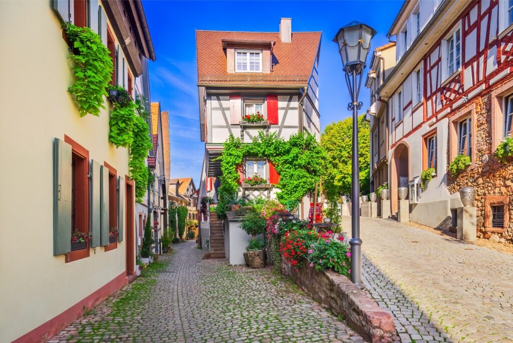 Historic half-timbered building in Gengenbach town, Black Forest, Germany