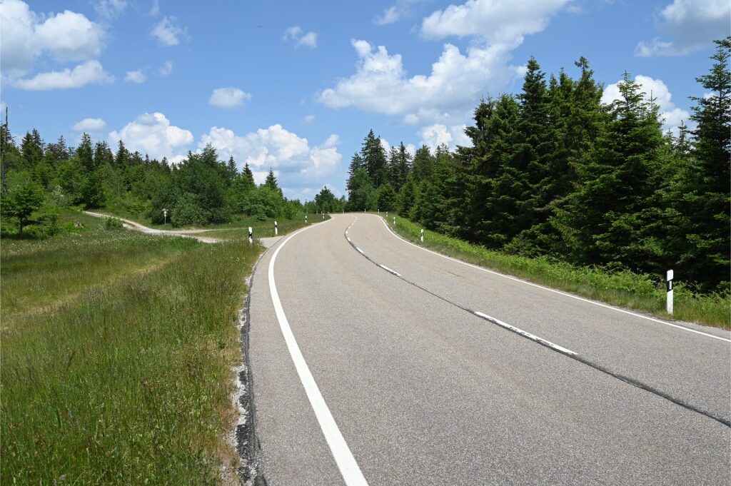 Scenic Schwarzwaldhochstraße road winding through the Black Forest, Germany