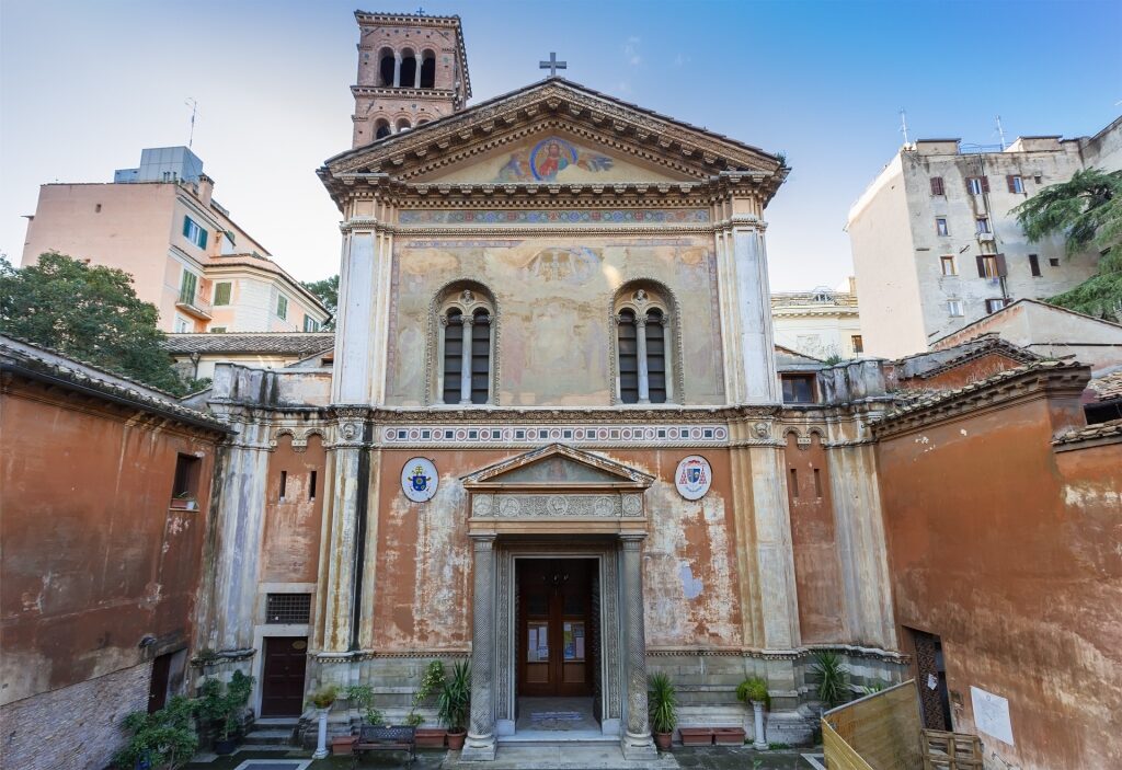 Exterior façade of the Basilica of Santa Pudenziana al Viminale in Rome