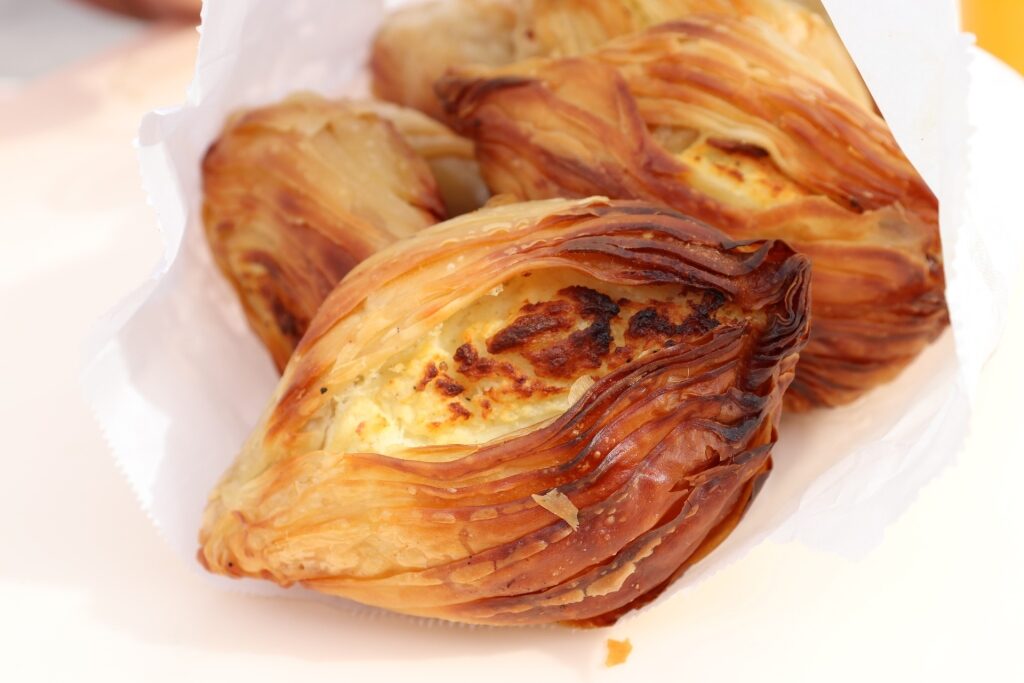 Traditional Maltese pastizz pastry filled with ricotta