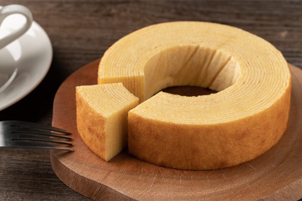 Traditional German Baumkuchen ring cake