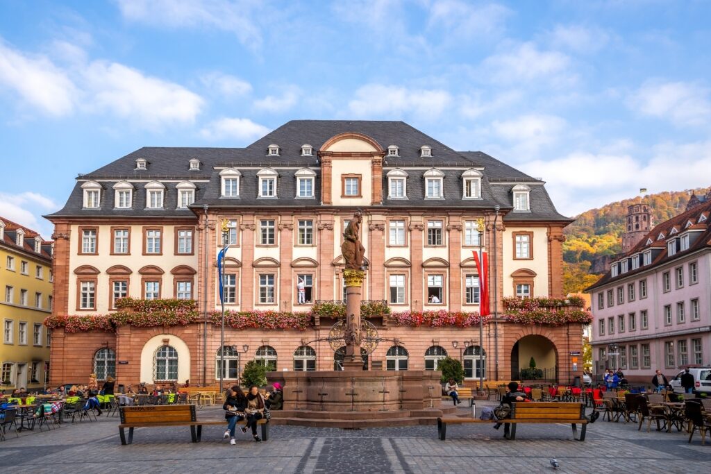 Heidelberg Town Hall building seen from the square