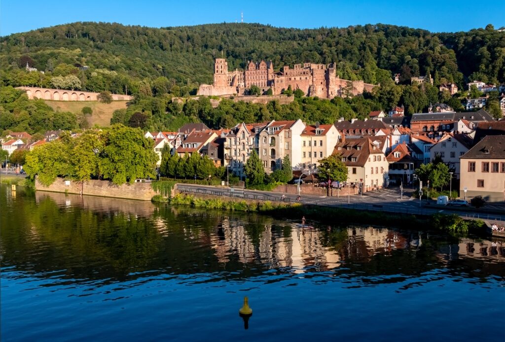 Heidelberg’s old town and castle overlooking the Neckar River