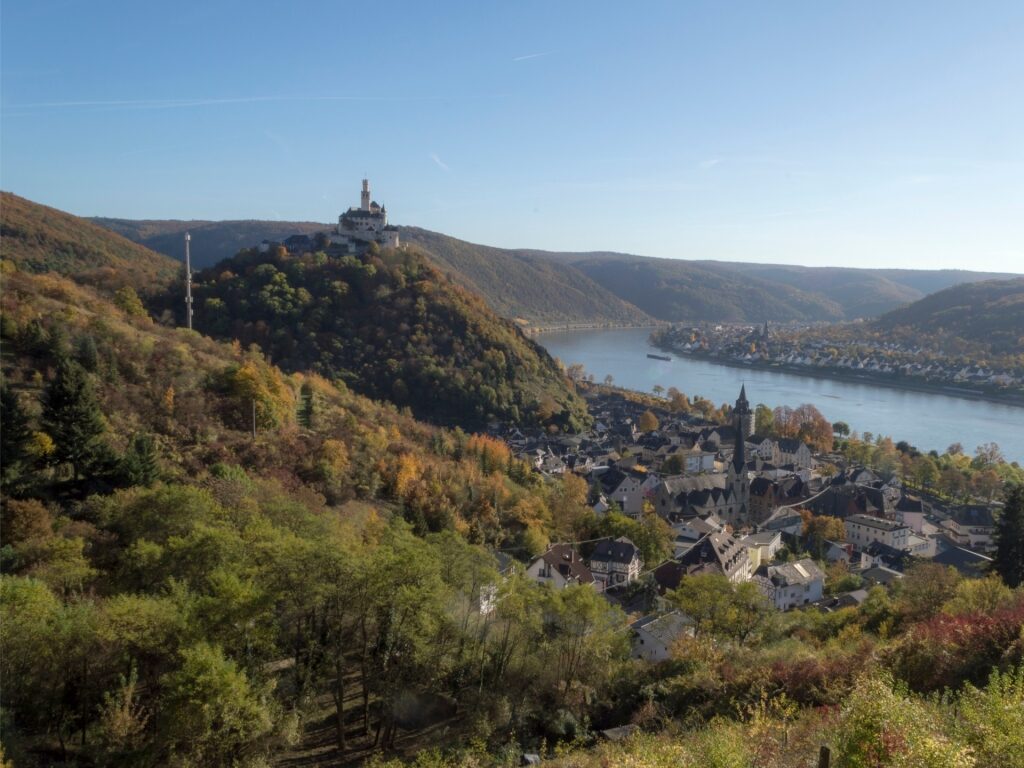 Scenic view from Rheinsteig in Koblenz