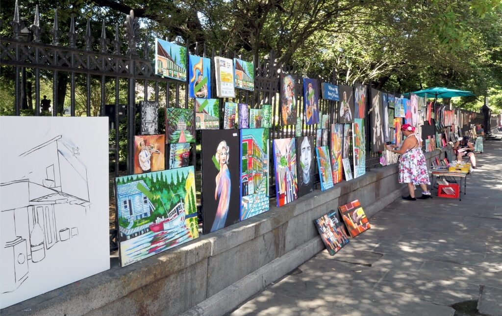 Paintings and crafts by local New Orleans artists