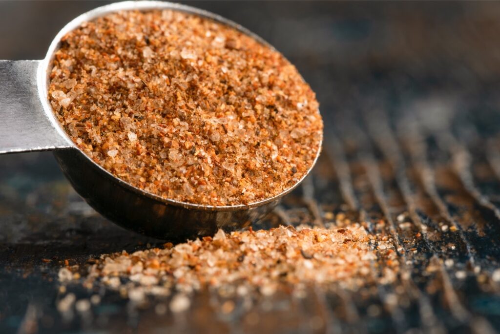 Close-up of Cajun spice blend, commonly used in Louisiana cuisine