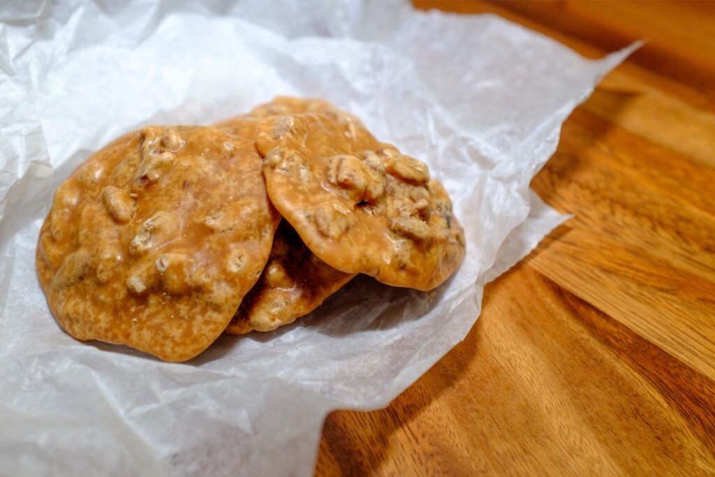 Traditional pralines as New Orleans souvenirs