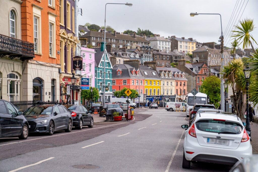 Cork city street scene with historic buildings