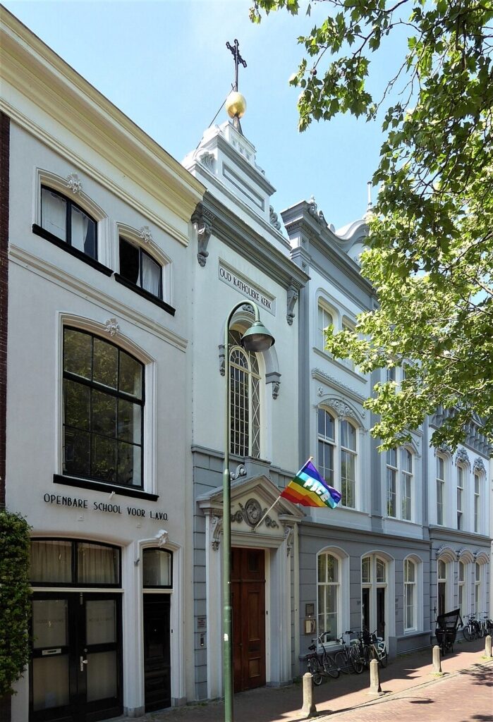 Exterior view of the Old-Catholic Church in Gouda, Netherlands