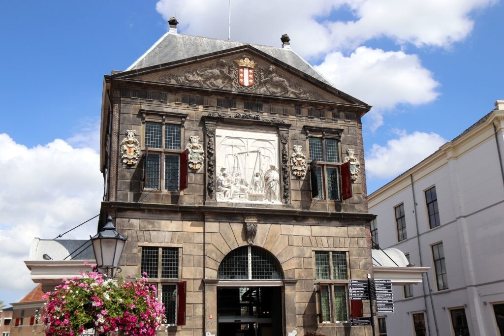 Goudse Waag, the historic Cheese Weighing House, in central Gouda