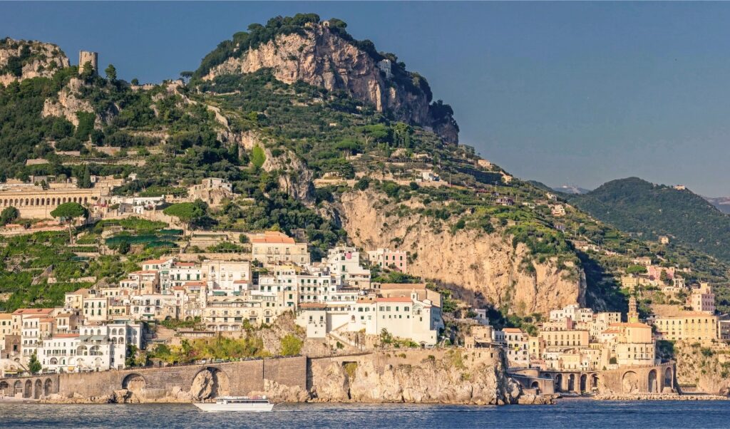 Coastal view of the Amalfi Coast, Italy in November