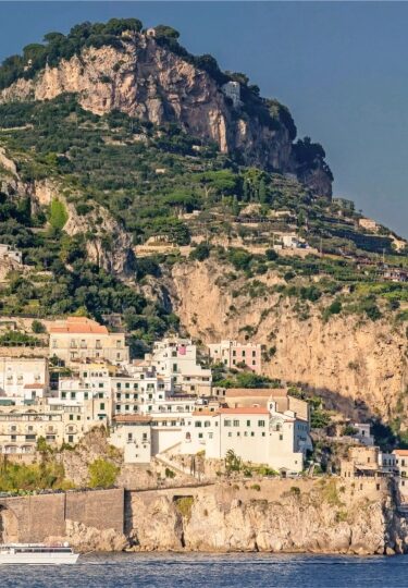 Coastal view of the Amalfi Coast, Italy in November