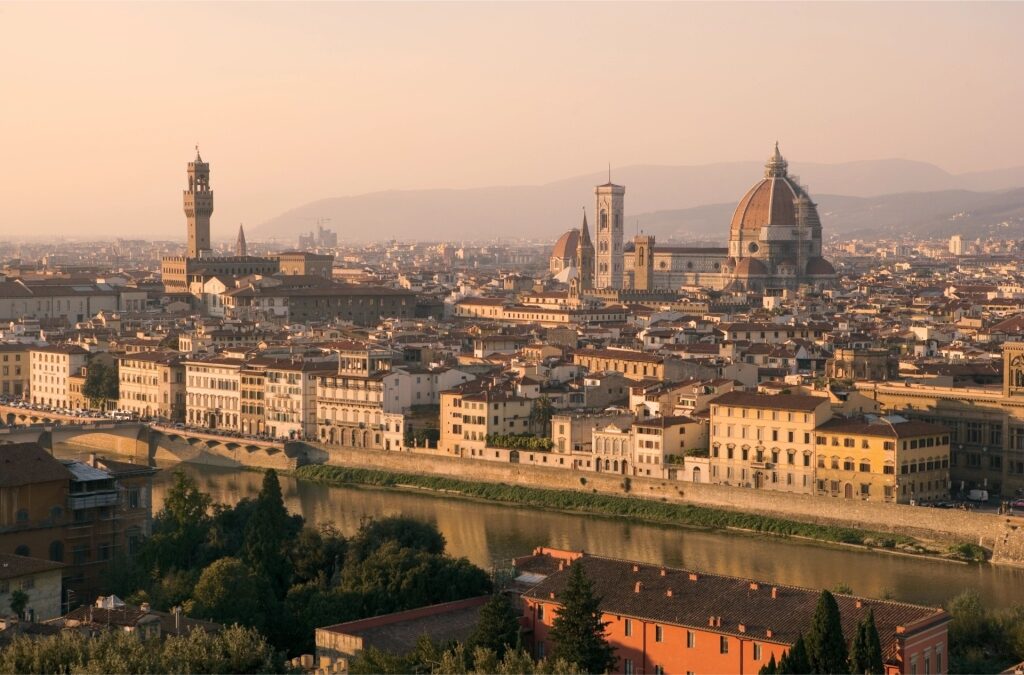Scenic view of Florence with the Duomo and city skyline