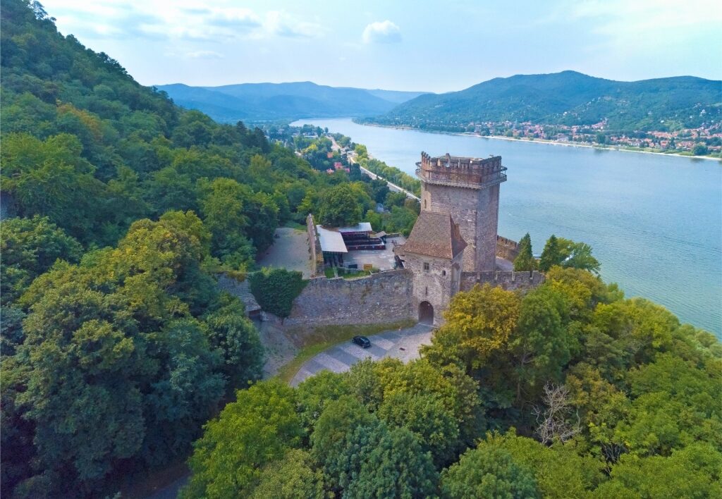 Salamon Tower overlooking the Danube River in Visegrád, Hungary