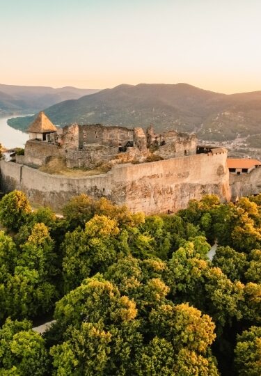 Scenic view of Visegrád Castle overlooking the Danube River