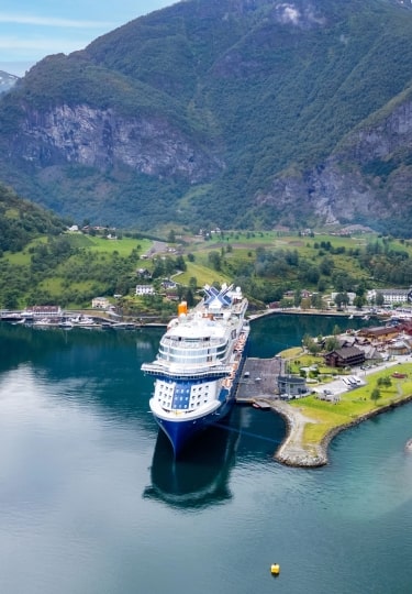 Ship docked in Flam, Norway