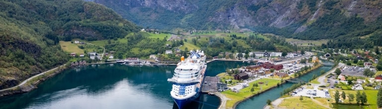 Ship docked in Flam, Norway