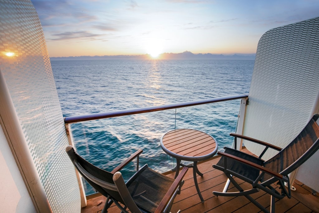 Alaska sunset view on Celebrity Eclipse