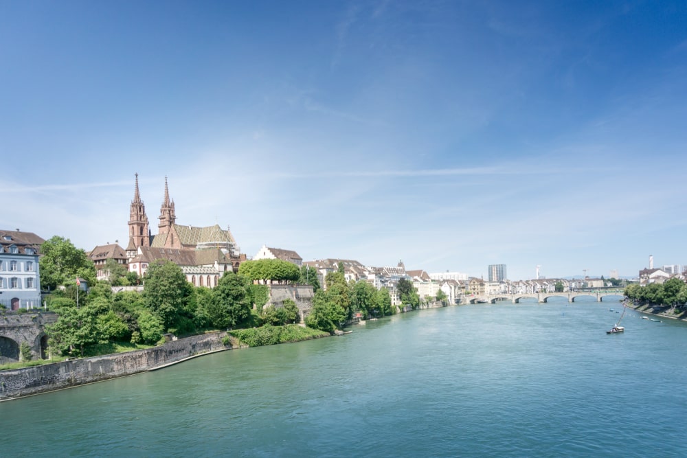 Blue skies, St. Johann, Basel, Switzerland
