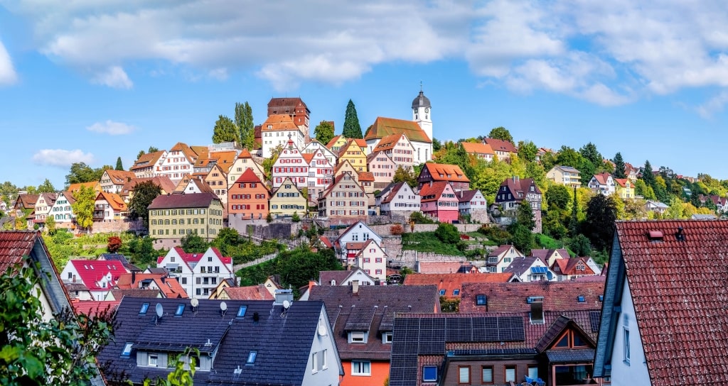 View over Altensteig, Black Forest, Germany
