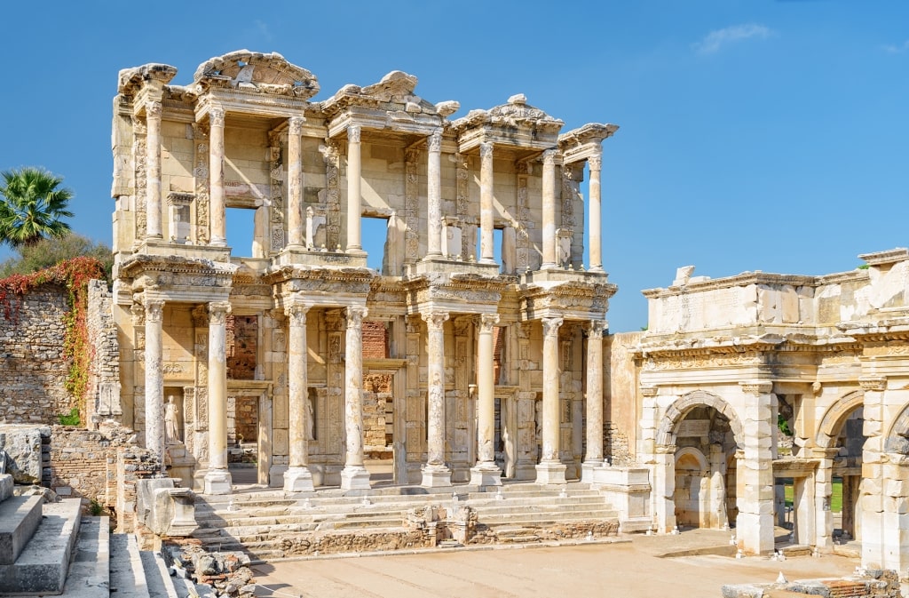 The magnificent Library of Celsus stands as a testament to Ephesus’ enduring Greco-Roman legacy.