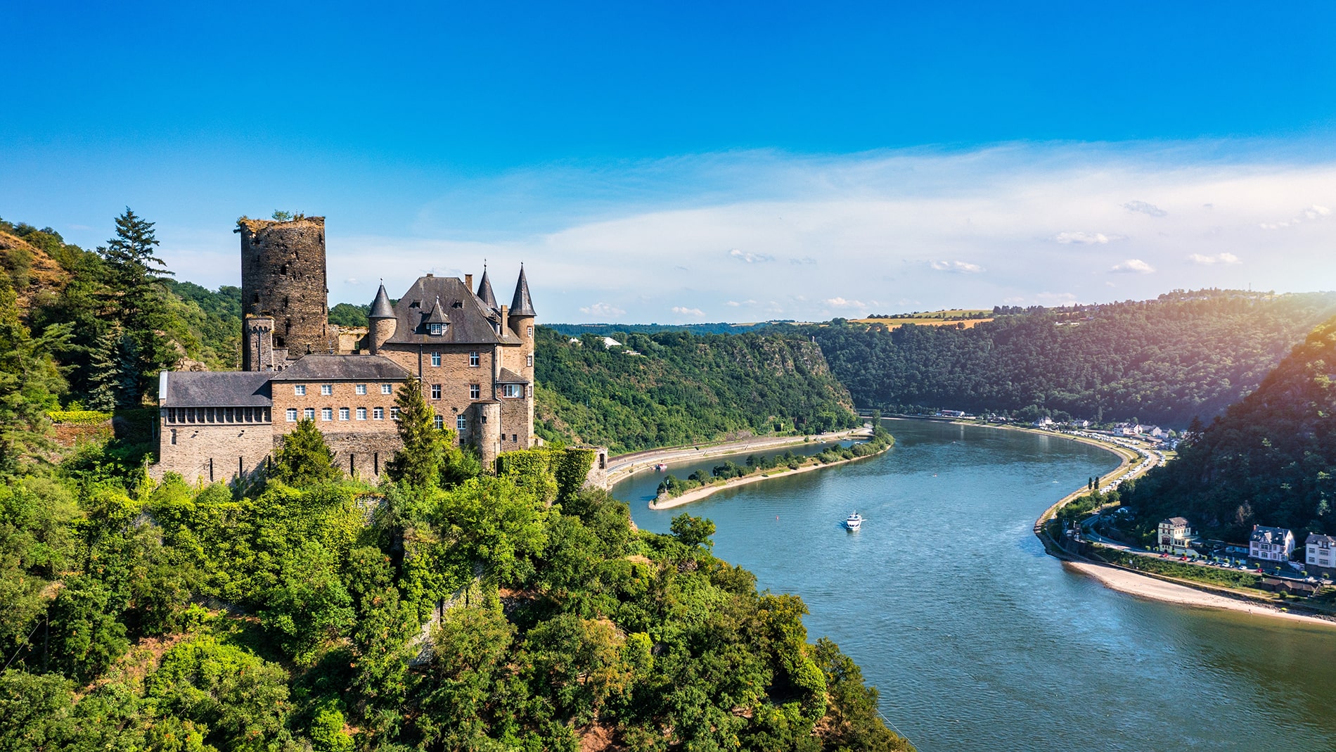 Katz Castle or Burg Katz is a castle ruin above the St Goarshausen town in Rhineland-Palatinate region, Germany
