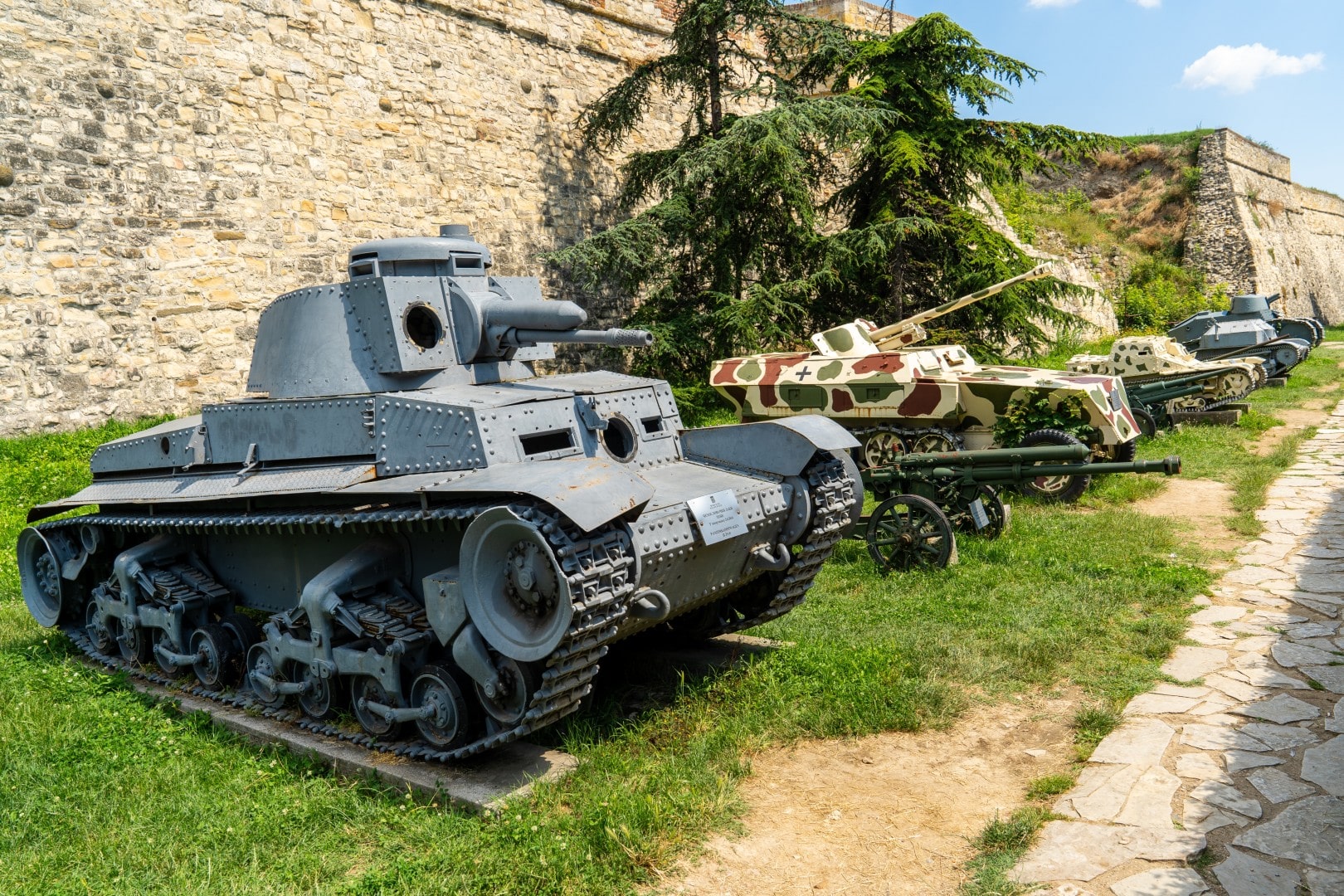 Open-air museum inside the Kalemegdan Fortress in Belgrade, where various military equipment from the 2nd World War, such as tanks, cannons, etc. are located.